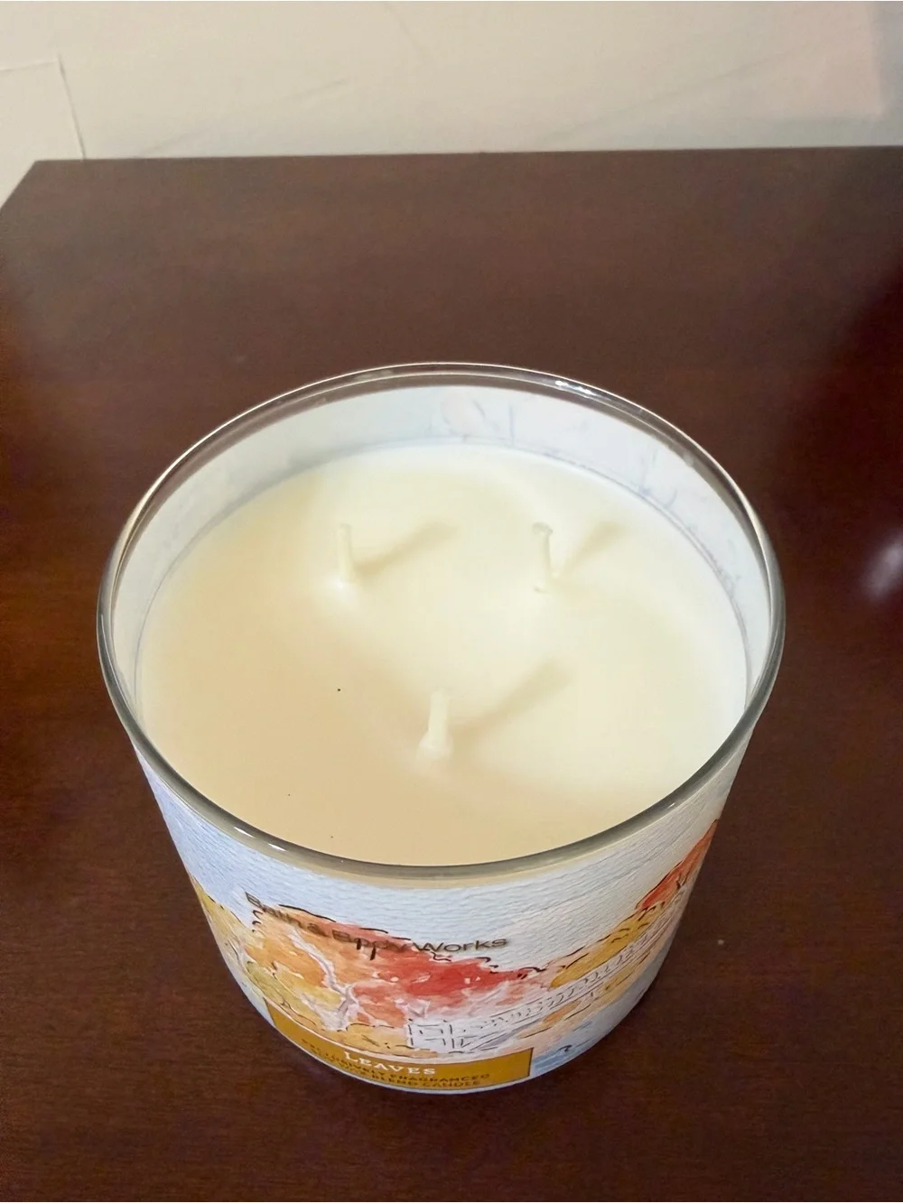 Bath & Body Works Leaves Scented 3 Wick Candle and Foaming Hand Soap Set